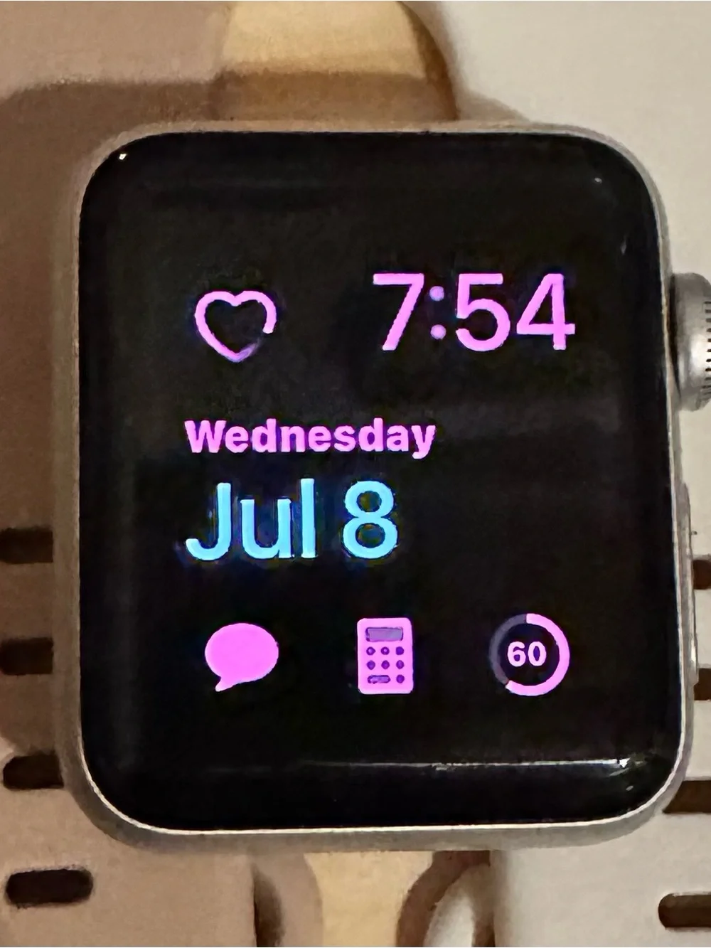 Apple Watch with Black, Beige, White and Brown Silicone Bands